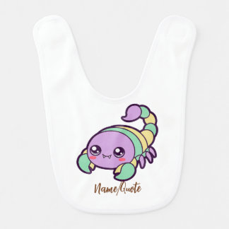 Kawaii Scorpion Cute Pastel Cartoon Baby Bib