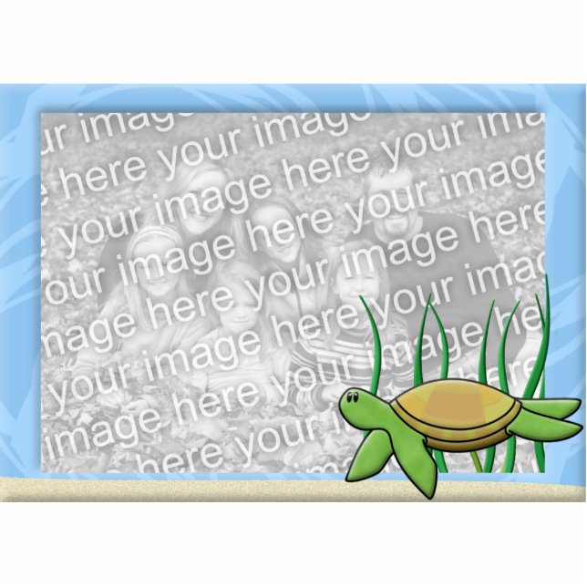 Kawaii Sea Turtle Photo Frame Cutout (Front)