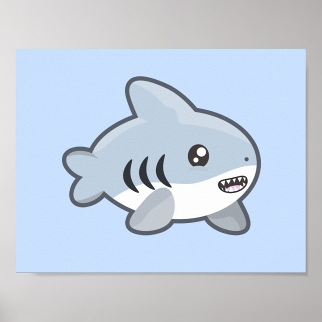 Kawaii Shark Poster (Front)