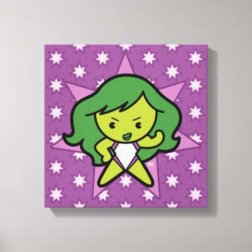 Kawaii She_Hulk Flex Canvas Print