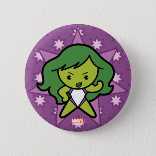 Kawaii She_Hulk Flex Pinback Button