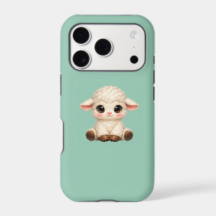 Kawaii Sheep Sitting Happily with Sweet  iPhone 17 Pro Case