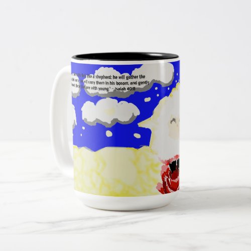 Kawaii sheep  Two-Tone coffee mug