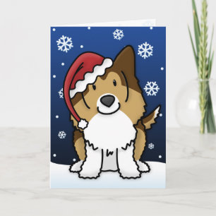Kawaii Sheltie Christmas Card