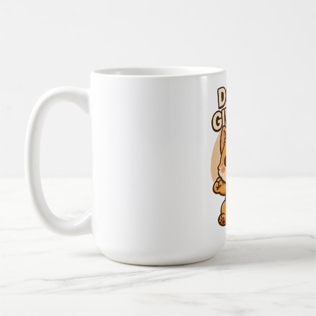 Kawaii Shiba Inu – DON’T GIVE UP Cute Motivational Coffee Mug (Left)