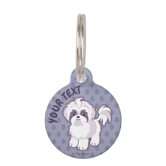 Kawaii Shih Tzu Pet ID Tag (Front)