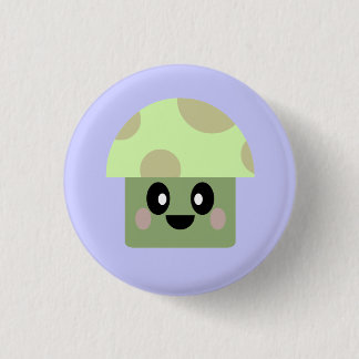 KAWAII SHROOM PSYCHEDELIC PIN BUTTON