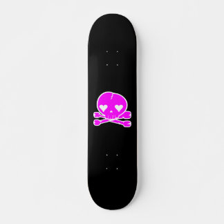 Kawaii Skull Gothic Lolita Black & Pink Skateboard