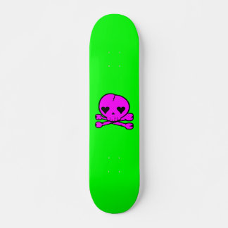 Kawaii Skull Gothic Lolita Green & Pink Skateboard Deck