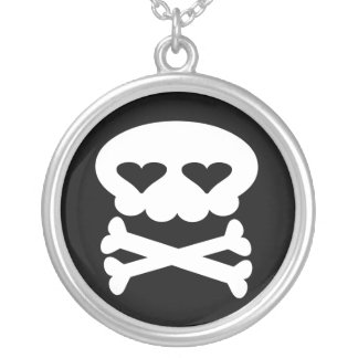 Kawaii Skull Sterling Silver Necklace