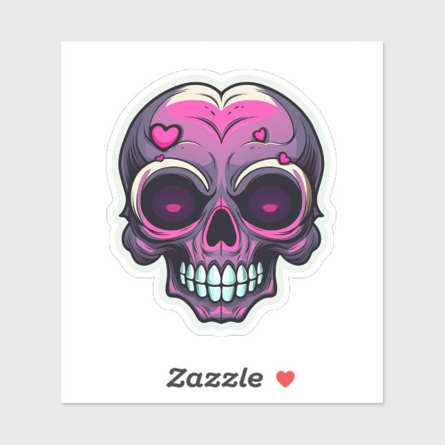 Kawaii Skull Sticker (Sheet)