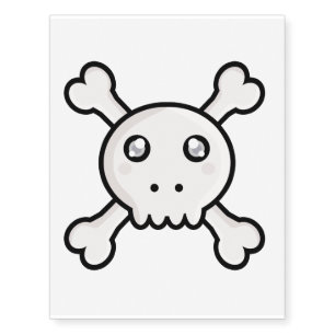 Kawaii skull temporary tattoos
