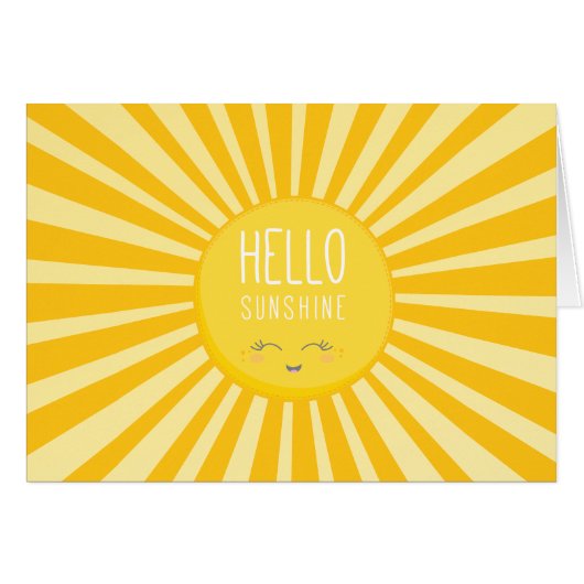 KAWAII SKY bright bold yellow smiling sun sunshine Cards (Front Horizontal)