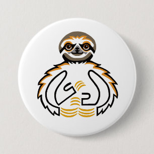 Kawaii SLOTH - Animal lover - Wildlife - Nature Button