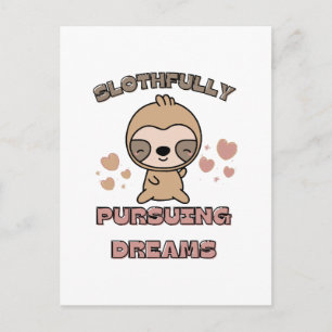 Kawaii Sloth Animal Pun Postcard