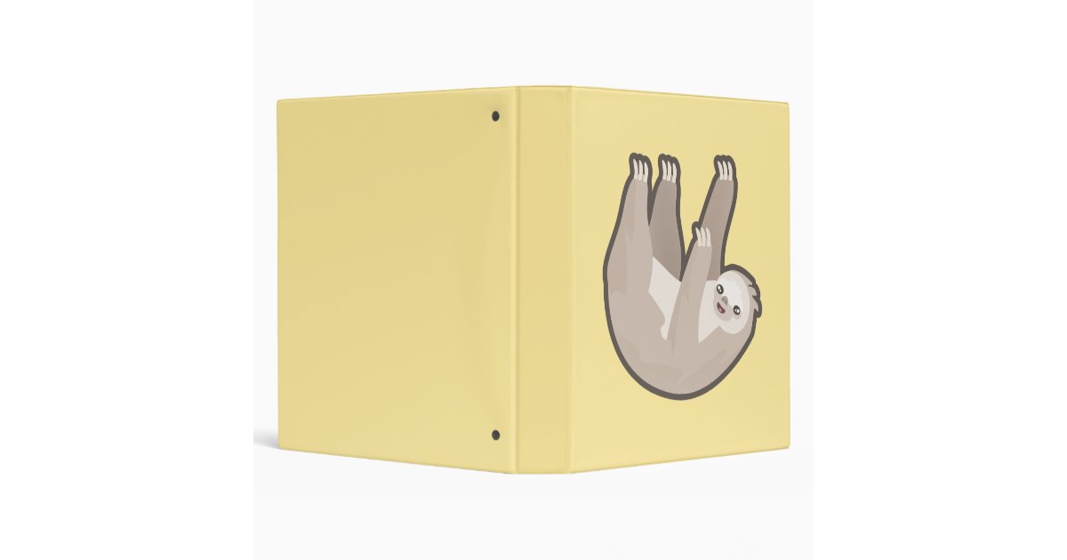 Kawaii Sloth Binder | Zazzle