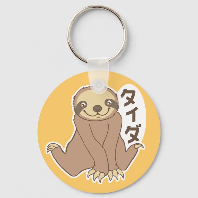 Kawaii Sloth Keychain (Front)