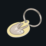 Kawaii Sloth Pet Name Tag<br><div class="desc">Drawing of cute happy Kawaii Sloth made by Nir P</div>