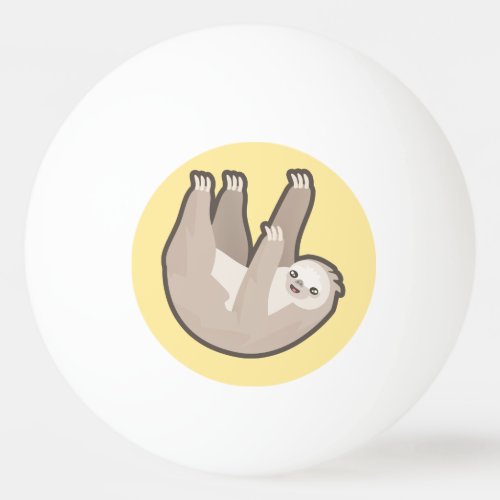 Kawaii Sloth Ping Pong Ball