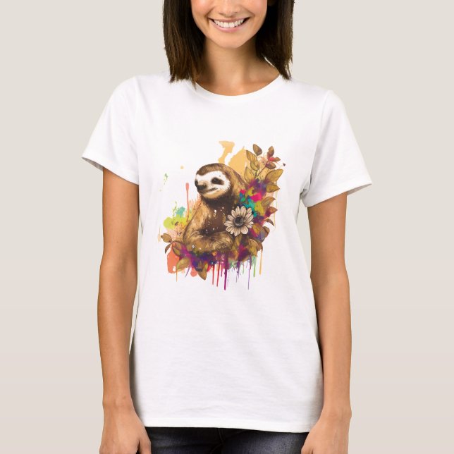 Kawaii Sloth. T-Shirt (Front)