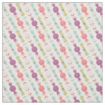 Kawaii Smiling Candy All-Over Pattern Fabric