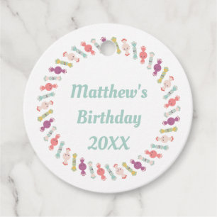 Kawaii Smiling Candy Gift Tag for Personalization
