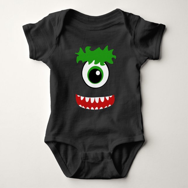 Kawaii Smiling One Eyed Monster Baby Bodysuit (Front)