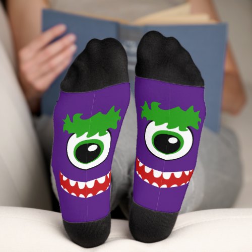 Kawaii Smiling One Eyed Monster Socks