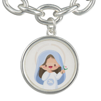 Kawaii Smiling Virgin Mary Bracelet