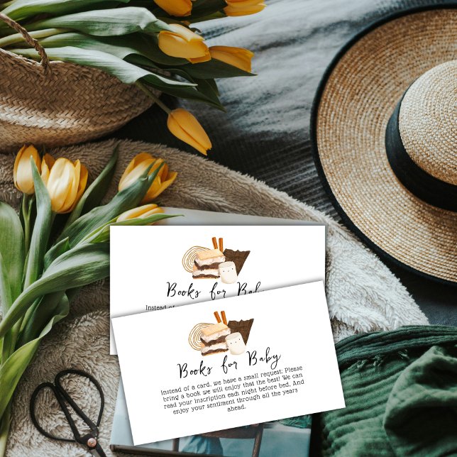 Kawaii S'more Love & Fun Books For Baby Shower Enclosure Card (Kawaii S'more Love & Fun Books For Baby Shower Enclosure Card)