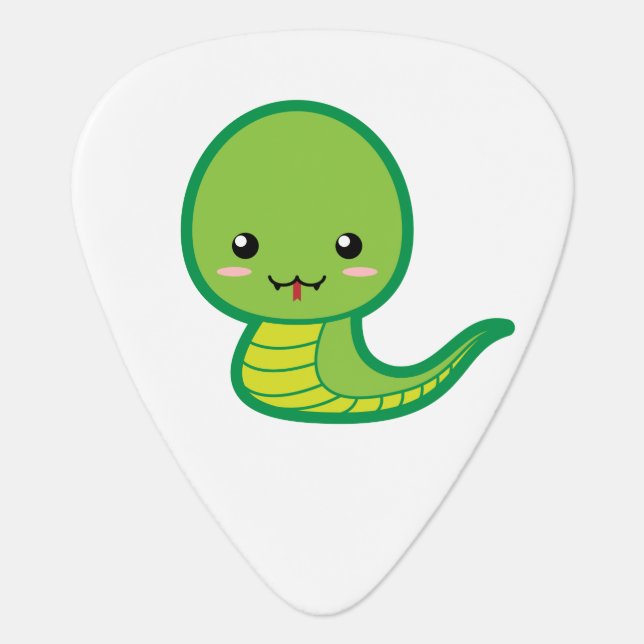 Kawaii Snake Guitar Pick (Front)