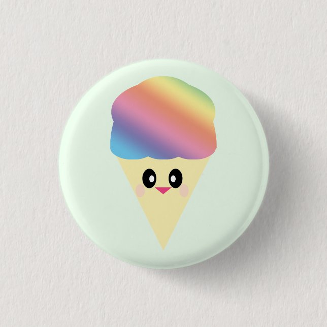 KAWAII SNO CONE PIN BUTTON (Front)