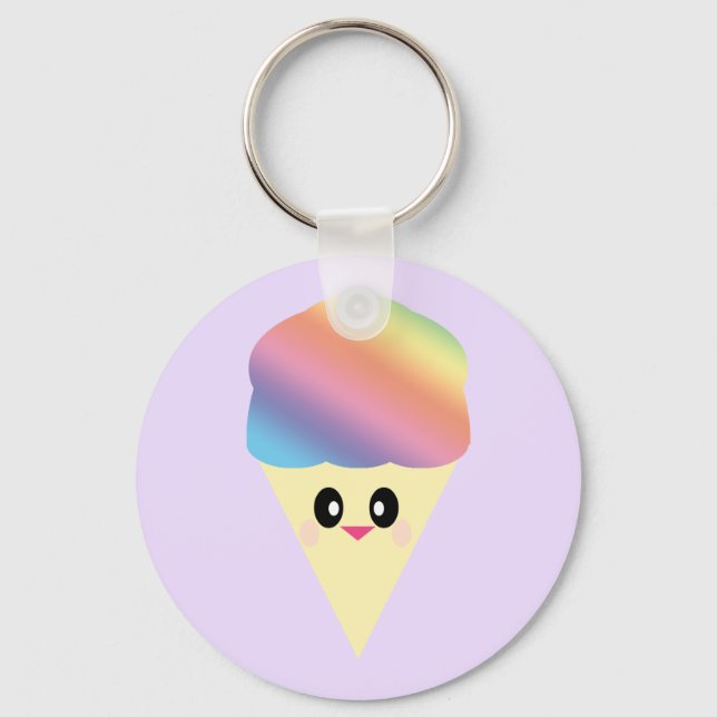 KAWAII SNO CONE RAINBOW CUTE KEYCHAIN (Front)