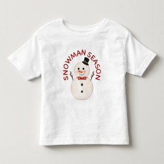 Kawaii Snowman Season Toddlers T-Shirt
