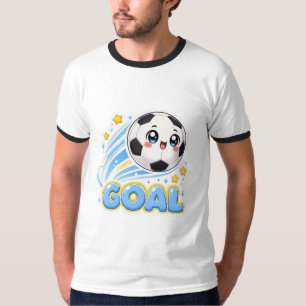 Kawaii Soccer Ball GOAL Cute Cartoon Sports T-Shir T-Shirt