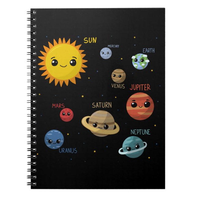 Kawaii Solar System Notebook (Front)