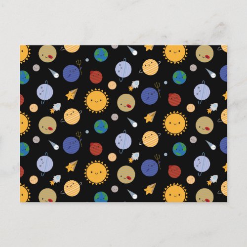 Kawaii Solar System Postcard