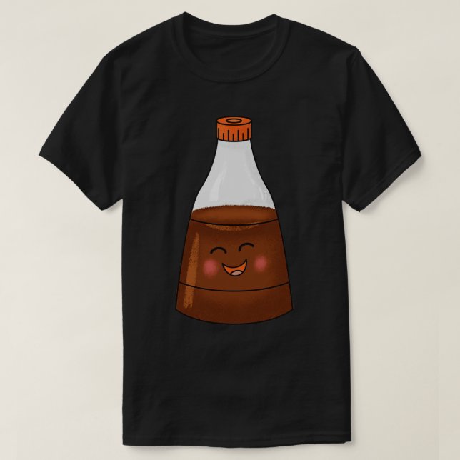 Kawaii Soy Sauce Bottle T-Shirt (Design Front)