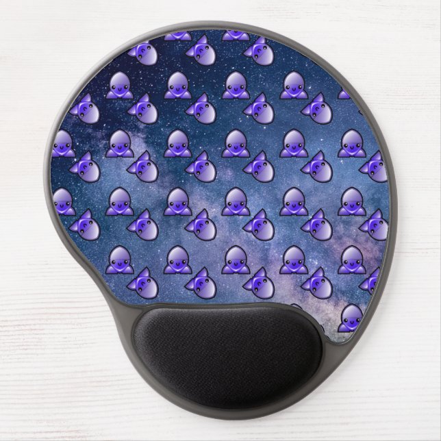 kawaii space rocket pattern gel mouse pad (Front)