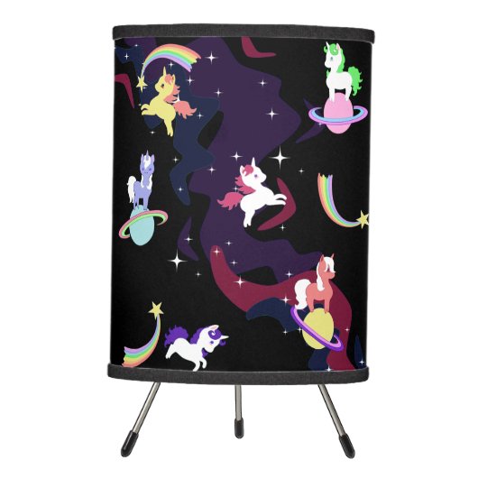 Kawaii Space Unicorns Tripod Lamp (Front)