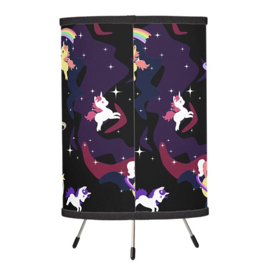 Kawaii Space Unicorns Tripod Lamp (Back)