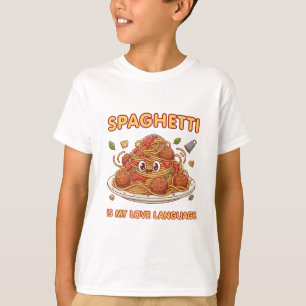 Kawaii Spaghetti Love Language Art T-Shirt