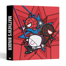 Kawaii Spider-Man, Ghost-Spider, & Miles Morales 3 Ring Binder