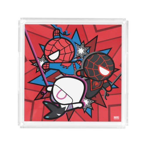 Kawaii Spider_Man Ghost_Spider  Miles Morales Acrylic Tray