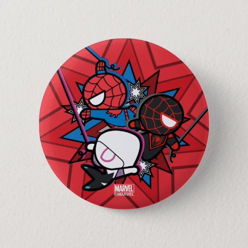Kawaii Spider_Man Ghost_Spider  Miles Morales Button