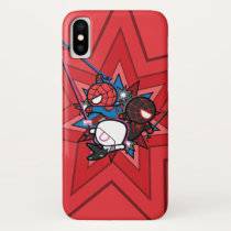 Kawaii Spider-Man, Ghost-Spider, & Miles Morales iPhone XS Case
