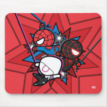Kawaii Spider-Man, Ghost-Spider, & Miles Morales Mouse Pad