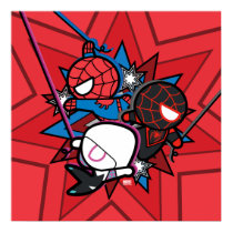 Kawaii Spider-Man, Ghost-Spider, & Miles Morales Poster