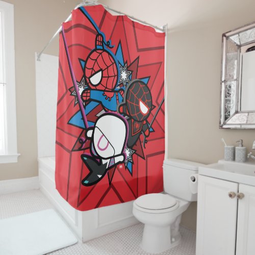 Kawaii Spider_Man Ghost_Spider  Miles Morales Shower Curtain