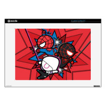 Kawaii Spider-Man, Ghost-Spider, & Miles Morales Skin For Laptop